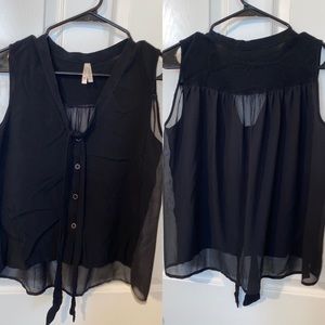 Black Sheer Blouse
